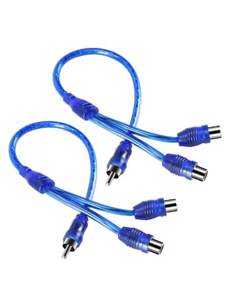 2x RCA Phono Y-разветвитель, переходной кабель, 1 штекер на 2 гнезда, 30 см