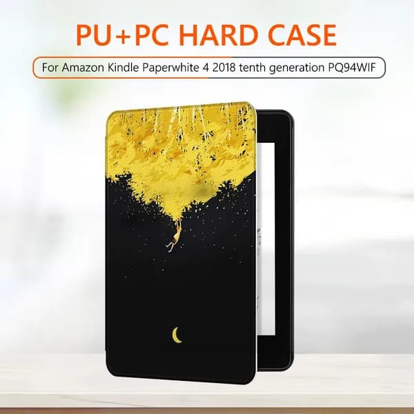 Чехол для электронной книги Kindle Paperwhite 4 (2018) с рисунком, матовый PU+PC