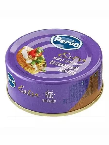 Паштет из говяжьей печени Perva Extra со сливочным маслом 100 г