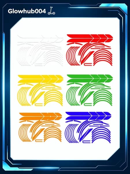 Электрический скутер sticker для Xiaomi M365, отражающий, 36x28см, набор, 5 цветов