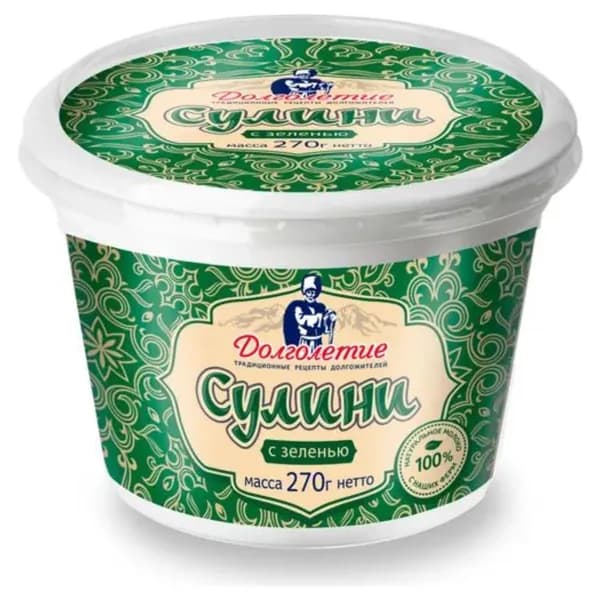 Соус кисломолочный Долголетие Сулини с зеленью, 6-8%, 270 г