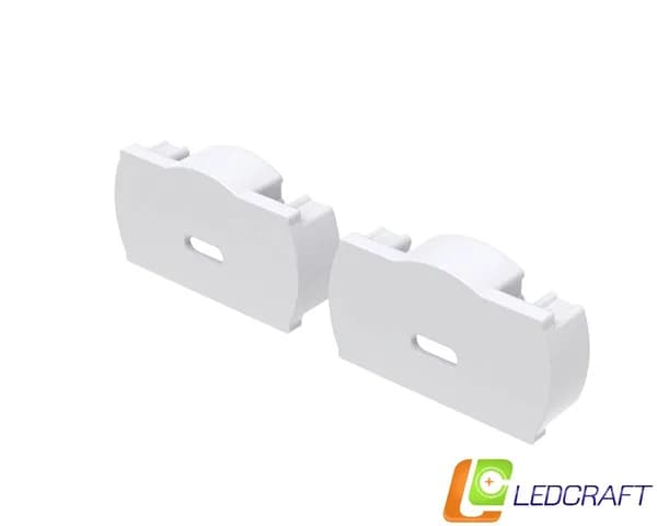 Заглушки 2 шт для профиля LC-LPF2716M16 пластиковые серые
