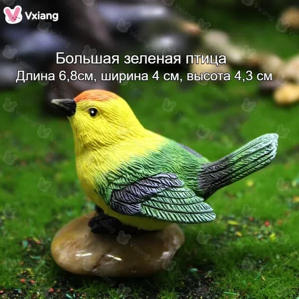 Симпатичные поделки из смолы с имитацией птиц
