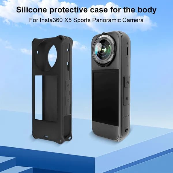 Силиконовый чехол-защита для Insta360 X5, чёрный