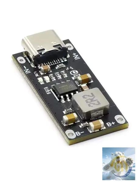 Модуль быстрой зарядки IP2312 (Type-C, 3А, CC/CV) для трёхкомпонентных литий-полимерных аккумуляторов (5В 4.2В)