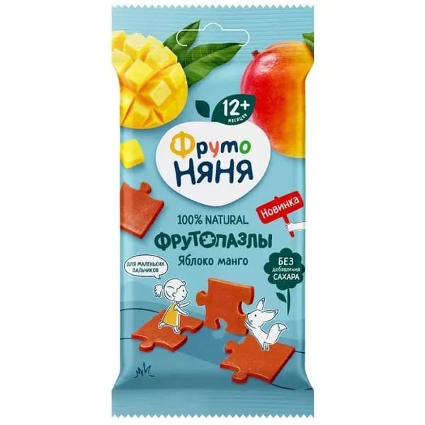 Кусочки фруктовые ФрутоНяня яблоко-манго с 12 месяцев 20г * 20 шт (41000605)