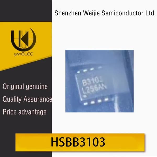 MOSFET транзистор HSBB3103: P-канальный, -30V, -32A, сопротивление 20 мОм, порог 1.8V Мощный полевой транзистор для управления питанием в промышленном оборудовании и силовой электронике
