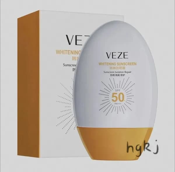VEZE Солнцезащитный отбеливающий крем Whitening Sunscreen SPF50 глубокое Увлажнение и Защита кожи от солнечных лучей PA+++ 45