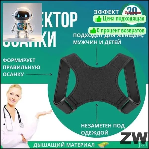 Эксклюзивный корректор осанки, универсальный пояс