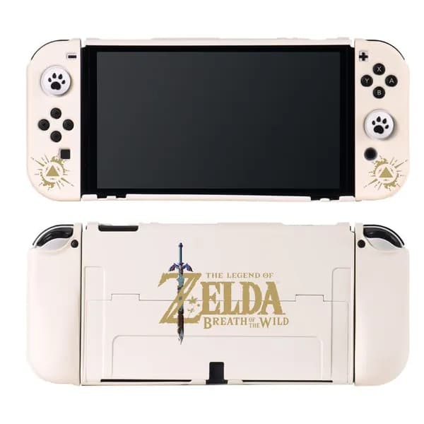 Защитный жесткий чехол для Nintendo OLED/Switch с встроенной подставкой защитное покрытие для консоли с поддержкой под просмотр