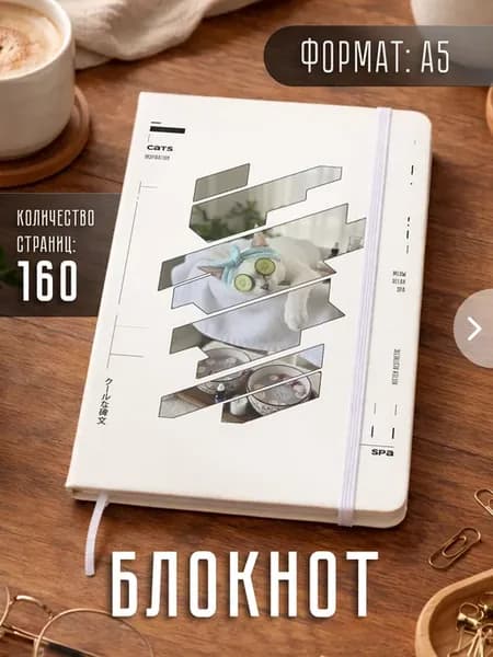 Блокнот А5 "Кот в спа салоне"