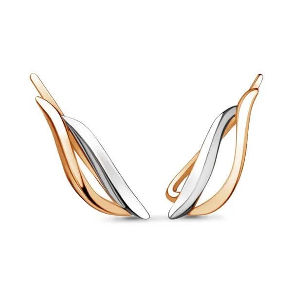 Серьги каффы женские из золота 375 пробы