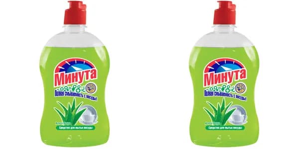 Минута Гель для посуды Алоэ, 500 мл, 2 шт