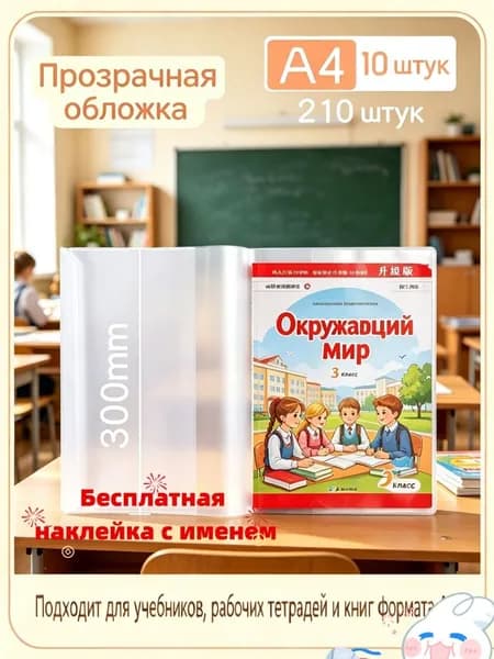 Обложка для книги, прозрачная защитная обложка для книг