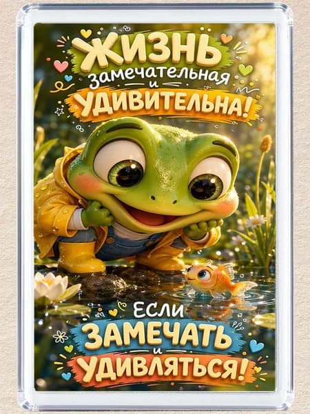 Магнит на холодильник "Жизнь удивительная"