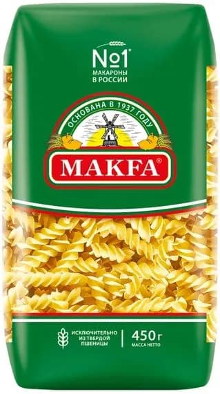 Макароны Makfa Спирали 450г