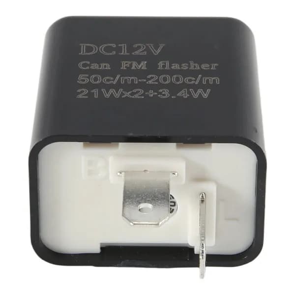 Двухконтактное реле-мигалка 12V для светодиодных указателей поворота, "регулируемая частота" 50 200 об/мин. Водонепроницаемое, подходит для мотоциклов Honda/Kawasaki/Suzuki/Yamaha