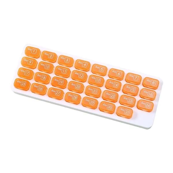 HomeStore Таблетница на месяц, аптечка, 31 ячеек, коробка для таблеток / Органайзер под лекарства / органайзер для хранения мелочей