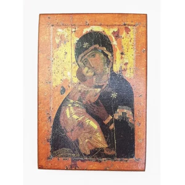 Икона Богородицы Владимирская, табличка металлическая размер 20x30cm