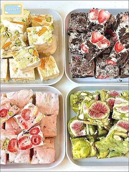 Вкус новогодней сказки! Набор воздушных пирожных с клюквой, 10 шт.