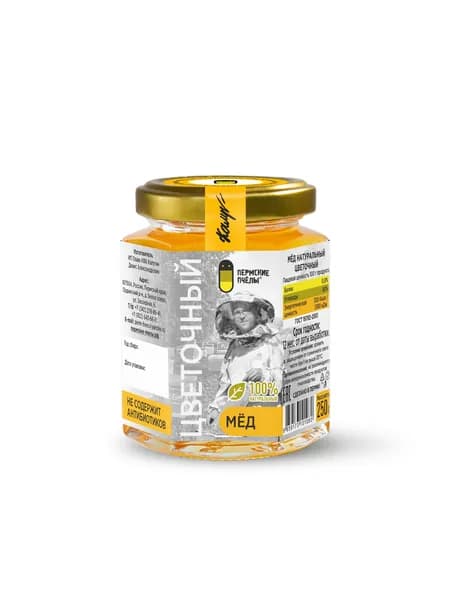 Мед натуральный цветочный 250 г.
