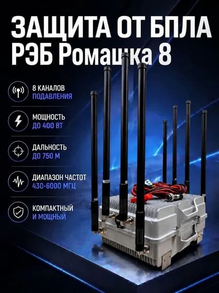 Ромашка 8 каналов 430-6000 МГц Система Подавления РЭБ
