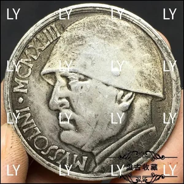 Коллекционная монета Италия 20 лир Бенито Муссолини, редкая, историческая