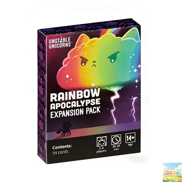 Unstable Unicorns Rainbow ExpansionНестабильные Единороги Стратегическая Карточная Игра Для Вечеринок И Развлечений