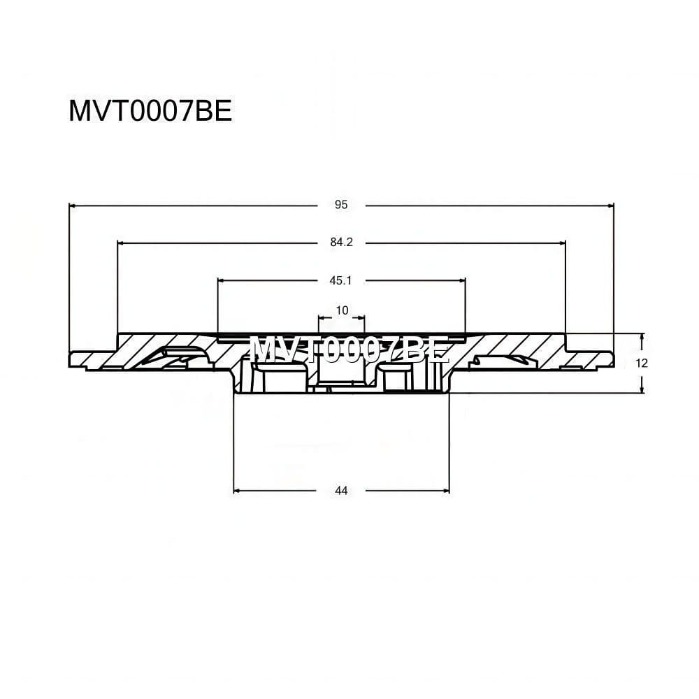 Пластина турбокомпрессора задняя, арт MVT0007BE