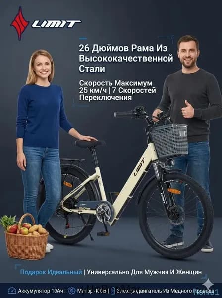 Электровелосипед 2025, 400 Вт