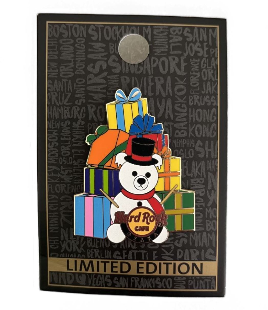 Значок Hard Rock Cafe Osaka Holiday Season Bear