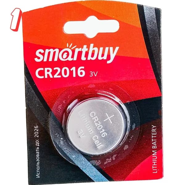 Литиевый элемент питания CR2016 SBBL-2016-1B, (1 шт)