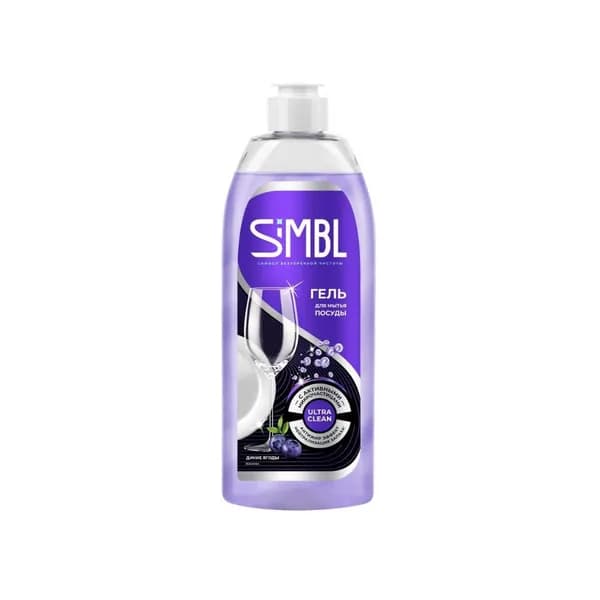 SIMBL Гель Ultra clean для ручного мытья посуды, с ароматом диких ягод, нейтрализация запаха, 450 мл