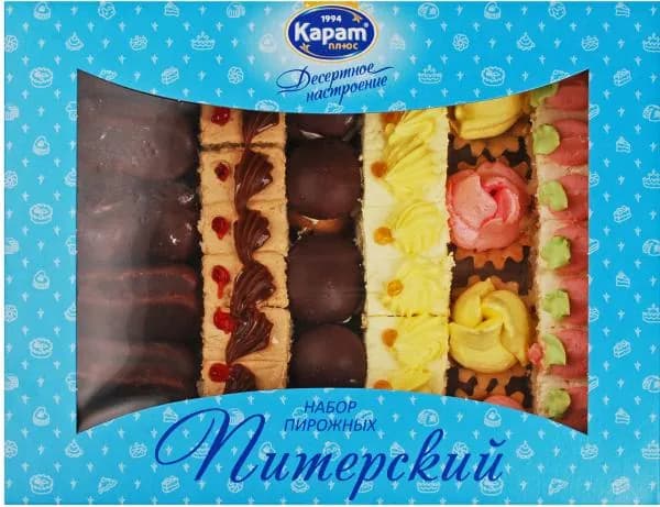 Набор пирожных Питерский Карат плюс 400г
