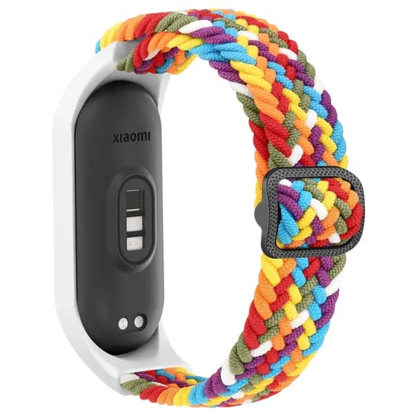 Неоновый плетёный ремешок для Xiaomi Mi Band 7 6 5 4 3, эластичный регулируемый браслет для Amazfit Band 5