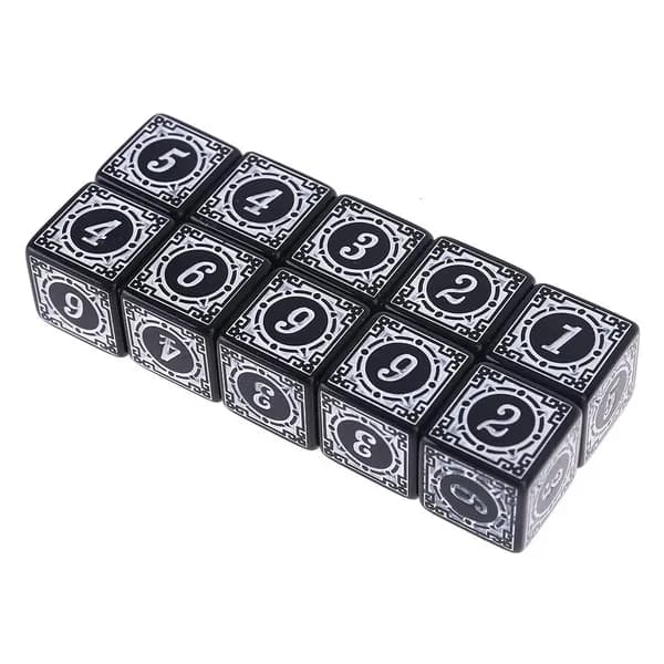 Акриловые кубики для ролевых игр, 10 шт.