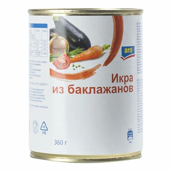 Икра из баклажанов Aro стерилизованная 360 г
