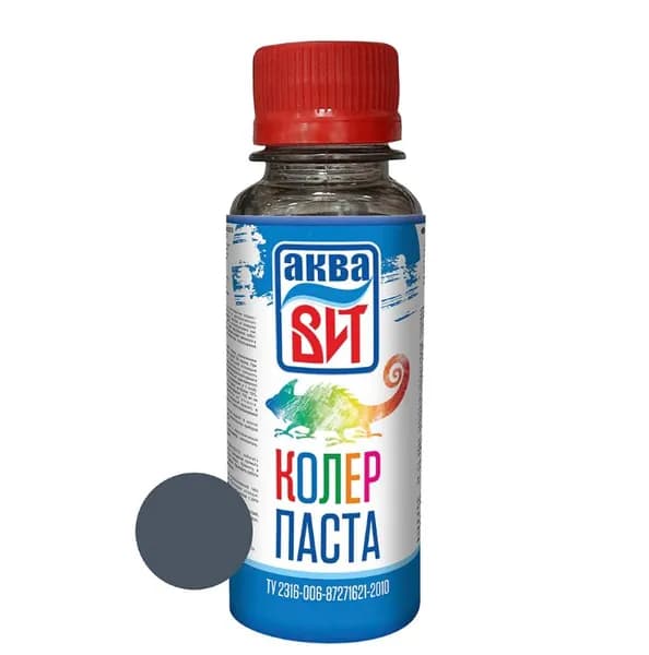 Колер паста АкваВИТ для ВД красок 0,1 л мокрый асфальт