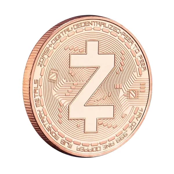 Сувенирная Медная Монета Zcash (ZEC), Коллекционная Монета Приватной Криптовалюты Медного Цвета