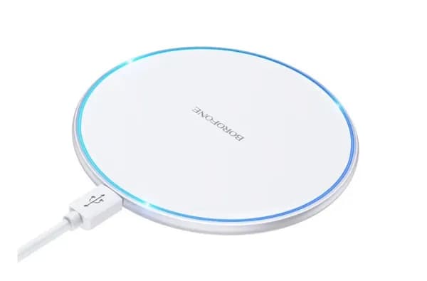 Беспроводное зарядное устройство, белый / borofone BQ3 Pro, для Android, Iphone, для Airpods, Fast charger 15W