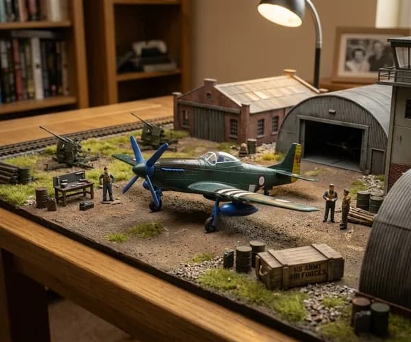 Цветная сборная модель самолета MUSTANG P-51D Fighter 4D 1:48 зеленая раскраска