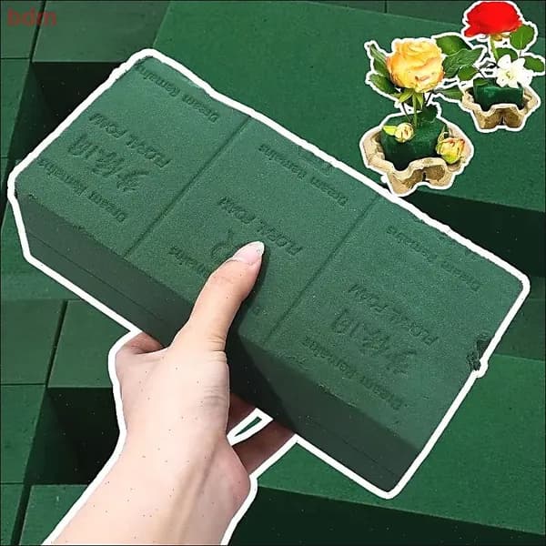 Цветы Мокрые флористические пенопластовые блоки,1шт