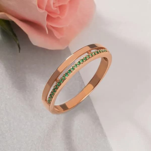 Кольцо женское серебряное 925 пробы с фианитами Дорожка