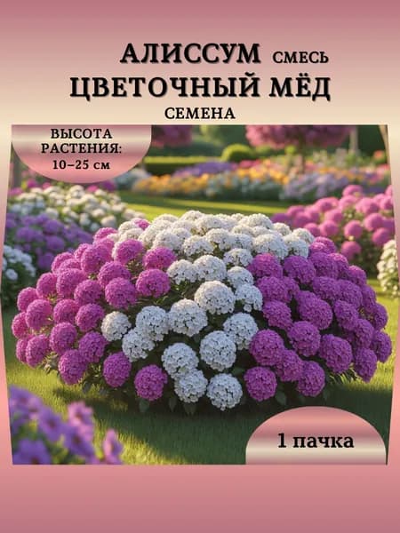 Семена Алиссума "Цветочный Мед" смесь, 10 семян