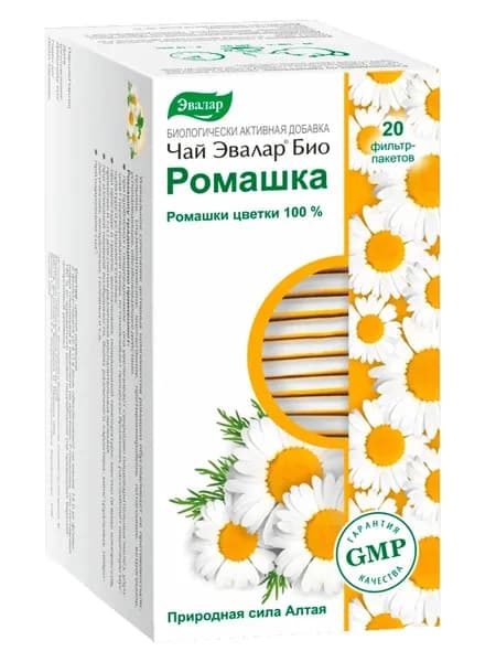 Чай Эвалар Био Ромашка, в фильтр-пакетах, 20 шт по 1,2 г
