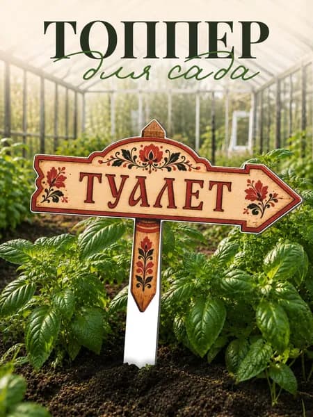 Фигурки для сада Указатель туалет