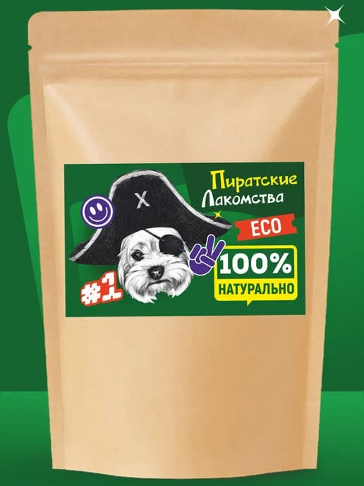 Лакомство для собак Уши говяжьи, раковины 1-2 шт, 45 г