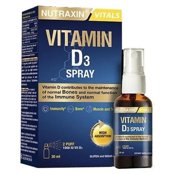 Nutraxin Vitamin D3 Sprey 1000 МЕ, 30 мл, Таквие Гида