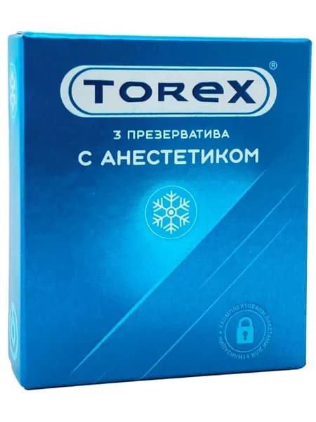 TOREX Презервативы гладкие с Анестетиком 3шт