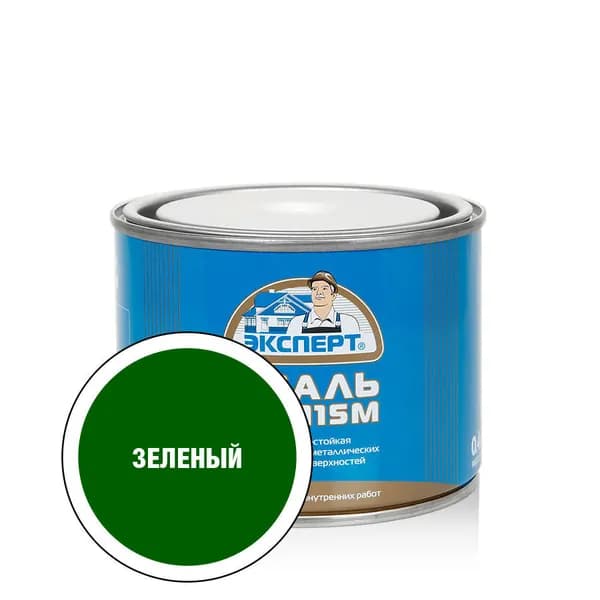Эмаль ПФ-115 (ГОСТ 6465-76) ЭКСПЕРТ, цвет зеленый 0,4 кг